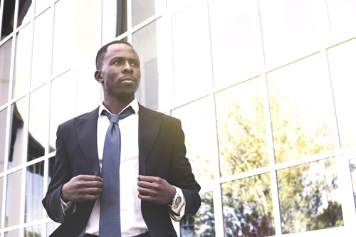 A man in a business suit