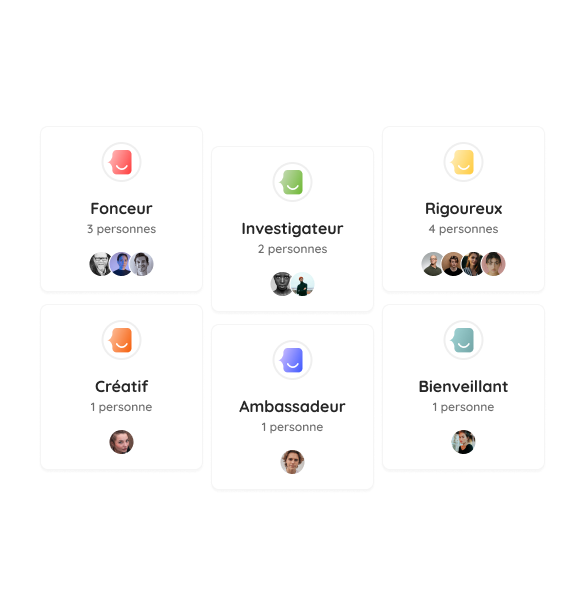 Personality Styles Team Distrbution FR